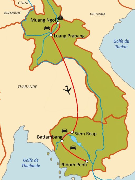 Les Joyaux du Mékong : Laos - Cambodge