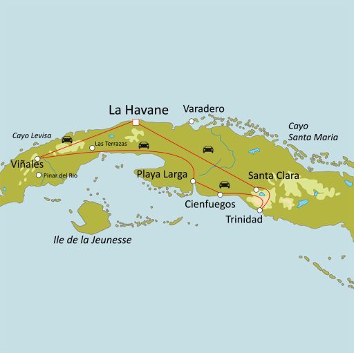 Cuba avec chauffeur/guide francophone