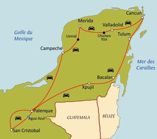 Aventure maya avec chauffeur