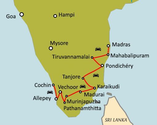 Du Tamil Nadu au Kerala