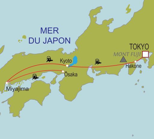 Carte du circuit Japon, l'île sacrée
