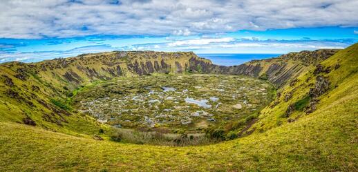 © Unsplash - Franz Nawrath Volcan Rano Kao et site d'Orongo