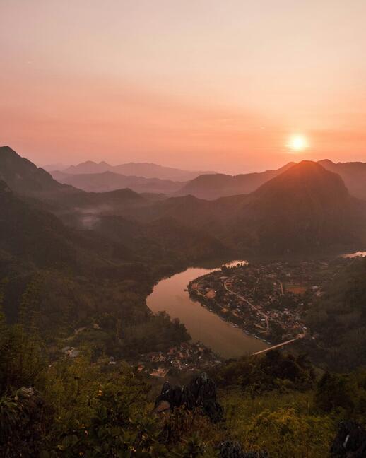 Couché de soleil Nong Khiaw