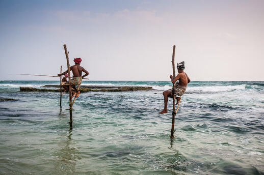 Pêcheurs srilankais de Ahangama