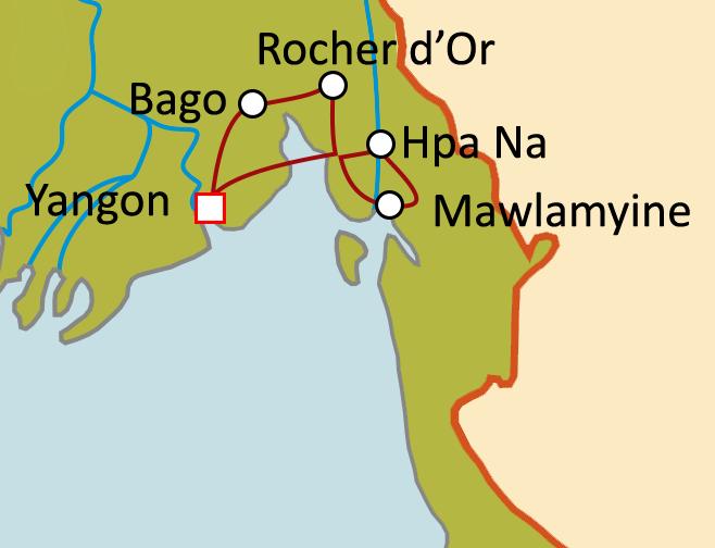 Carte du circuit Merveilles du Sud