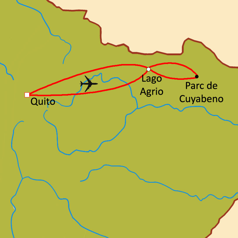 Carte du circuit Parc de Cuyabeno