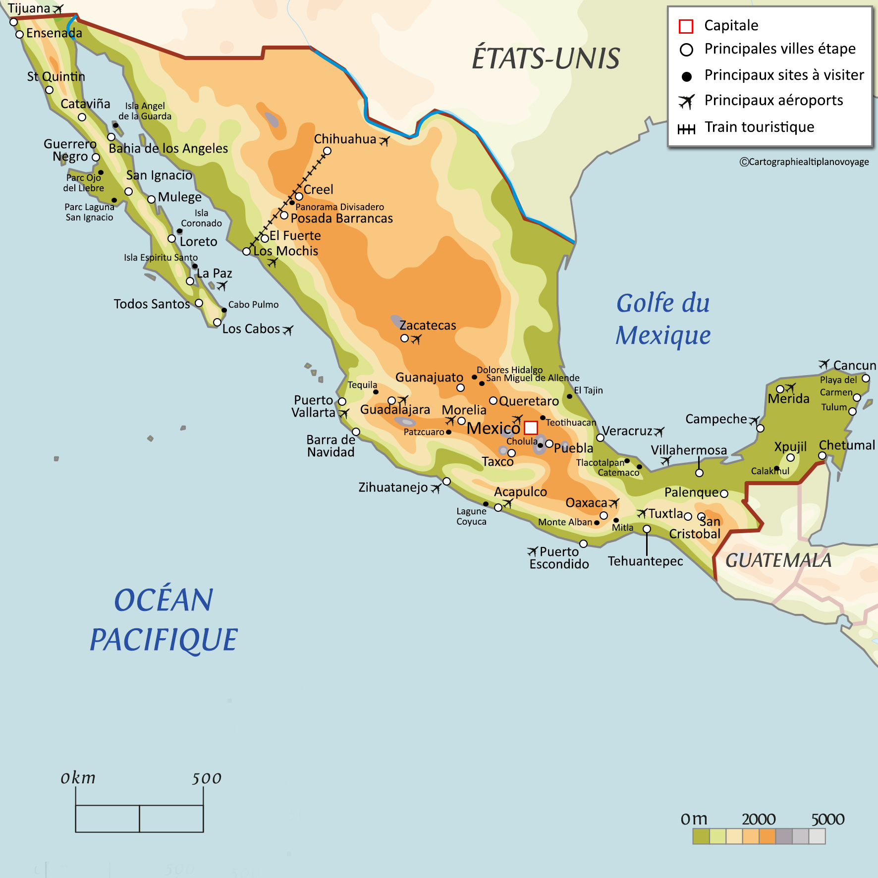 Mexique Copyright Cartographie Altiplano Voyage 